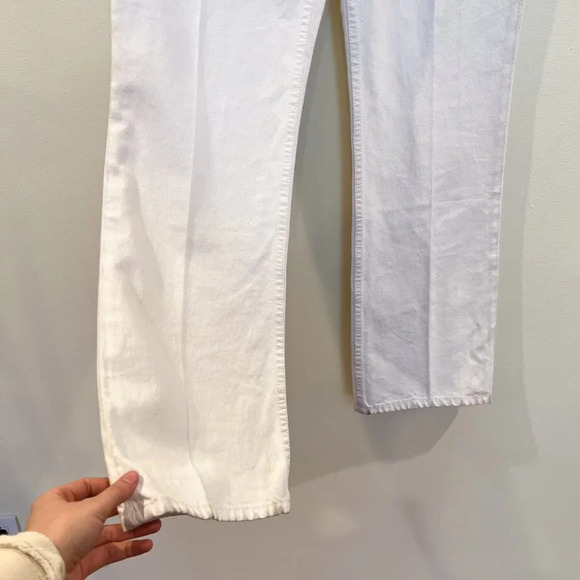 REDONE 70's Bootcut High Waist White Designer Classic Casual Denim Jeans 29 NWT - Picture 4 of 11